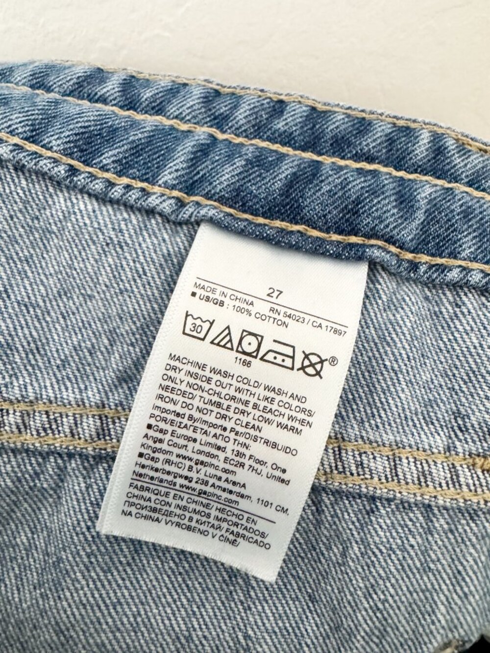 Banana Republic Drawstring Wide Leg Jeans Size 27 Slouchy Rigid Denim Relaxed - Picture 7 of 11